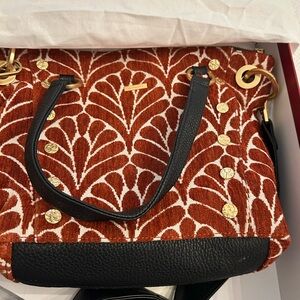 Elegant Rust, cream and Black Tote Bag